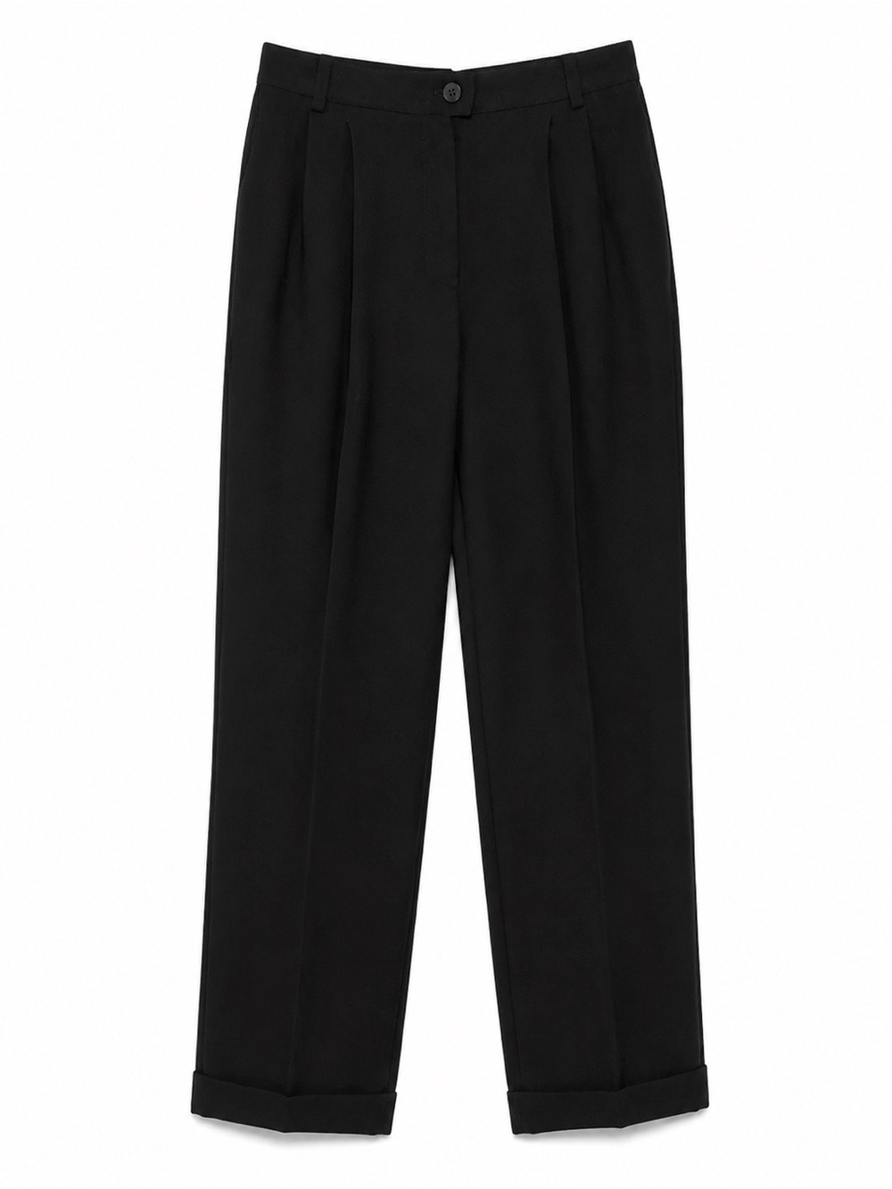 Jones New York Petite Black Pleated Cuffed Dress Pants Size 4P
